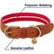 Show in main carousel: Blueberry Pet Genuine Leather & Polyester Combo Adjustable Dog Collar, Red/White, Large: 18 to 22-in neck, 1-in wide slide 4 of 8