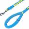 Show in main carousel: Blueberry Pet Heavy Duty Braided Handmade Rope Polyester Reflective Dog Leash, 4-ft long, 3/4-in wide, Azure Blue/ Lime Yellow slide 2 of 4
