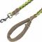Show in main carousel: Blueberry Pet Heavy Duty Braided Handmade Rope Polyester Reflective Dog Leash, 4-ft long, 3/4-in wide, Deep Beige/ Neon Green slide 2 of 4