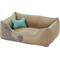 Show in main carousel: Blueberry Pet Inspired Embroidery Paisley Bolster Dog Bed with Removable Cover, Beige, Medium slide 3 of 9