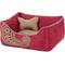 Show in main carousel: Blueberry Pet Inspired Embroidery Paisley Bolster Dog Bed with Removable Cover, Tango Red, Small slide 3 of 9