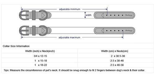 Show full view: Blueberry Pet Leather Tribal Dog Collar, Navy, Large slide 2 of 5