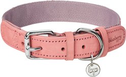 Blueberry Pet Leather Tribal Dog Collar, Thistle, Medium