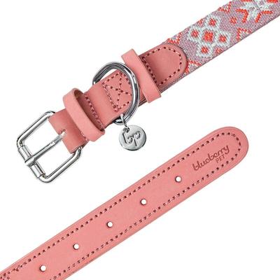 Show full view: Blueberry Pet Leather Tribal Dog Collar, Thistle, Small slide 3 of 5