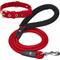 Show in main carousel: Blueberry Pet Modern Iconic Padded Polyester Dog Collar & Leash Set, Scarlet Red, Small: 12 to 16-in neck, 5/8-in wide slide 1 of 5