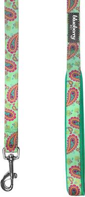Show full view: Blueberry Pet Paisley Print Polyester Dog Leash, Emerald Green, Large: 4-ft long, 1-in wide slide 3 of 7