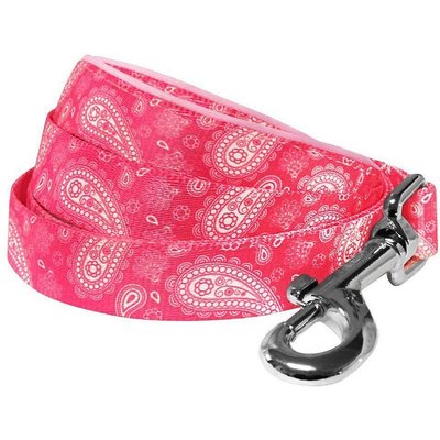 Blueberry Pet Blueberry Pet Paisley Print Polyester Dog Leash, Pink, Medium: 5-ft long, 3/4-in wide