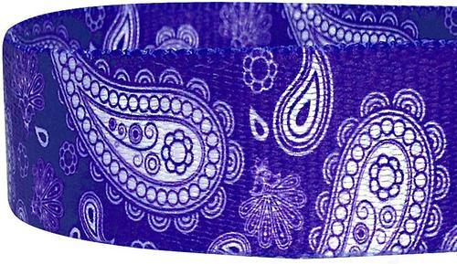 Show full view: Blueberry Pet Paisley Print Polyester Dog Leash, Violet, Small: 5-ft long, 5/8-in wide slide 5 of 8