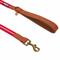 Show in main carousel: Blueberry Pet Polyester Fabric Webbing & Soft Genuine Leather Dog Leash, Red/White, Large: 4-ft long, 1-in wide slide 2 of 3