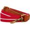 Show in main carousel: Blueberry Pet Polyester Fabric Webbing & Soft Genuine Leather Dog Leash, Red/White, Medium: 6-ft long, 3/4-in wide slide 1 of 3
