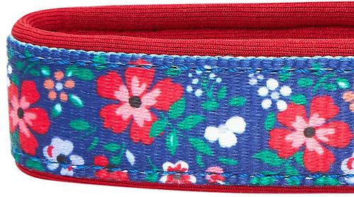 Show full view: Blueberry Pet Pretty Posies Spring Padded Polyester Dog Collar, Garden Navy, Large: 18 to 26-in neck, 1-in wide slide 6 of 8