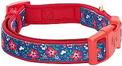 Blueberry Pet Pretty Posies Spring Padded Polyester Dog Collar, Garden Navy, Small: 12 to 16-in neck, 5/8-in wide slide 2 of 7