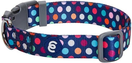 Show full view: Blueberry Pet Rainbow Polka Dots Personalized Dog Collar, Rainbow Polka Dots, Medium: 14.5 to 20-in neck 3/4-in wide slide 4 of 7