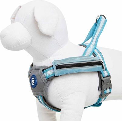 Show full view: Blueberry Pet Reflective Back to Basics Dog Harness Vest, Sky Blue, Medium: 21.5 to 26.75-in chest slide 3 of 5