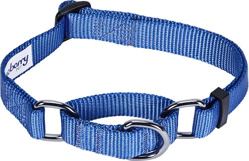 Show full view: Blueberry Pet Safety Training Personalized Martingale Dog Collar, Marina Blue, Small: 12 to 16-in neck, 5/8-in wide slide 2 of 6
