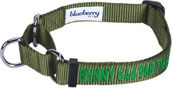 Blueberry Pet Safety Training Personalized Martingale Dog Collar, Military Green, Small: 12 to 16-in neck, 5/8-in wide slide 1 of 5