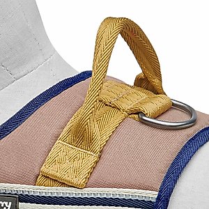 Blueberry Pet Soft & Comfy 3M Reflective Multi-Colored Stripe Mesh Padded Service Dog Harness, Olive/Blue/Gray, Large: 27 to 38.5-in chest
