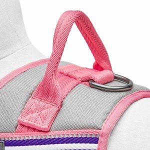 Blueberry Pet Soft & Comfy 3M Reflective Multi-Colored Stripe Mesh Padded Service Dog Harness, Pink/Emerald/Orchid, Large: 26.75 to 38.5-in chest