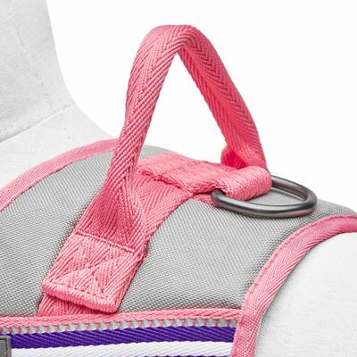 Show full view: Blueberry Pet Soft & Comfy 3M Reflective Multi-Colored Stripe Mesh Padded Service Dog Harness, Pink/Emerald/Orchid, Medium: 21.5 to 26.75-in chest slide 5 of 6