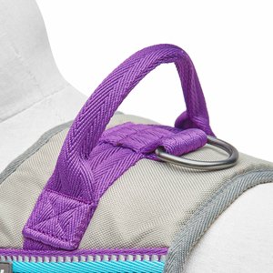 Blueberry Pet Soft & Comfy 3M Reflective Multi-Colored Stripe Mesh Padded Service Dog Harness, Violet/Celeste, Large: 27 to 38.5-in chest