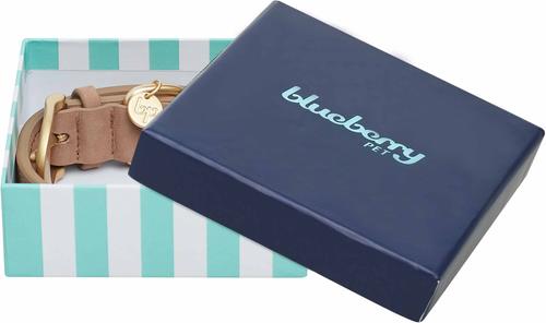 Show full view: Blueberry Pet Soft & Comfy Genuine Leather Adjustable Dog Collar, Beige, Small: 12 to 15-in neck, 3/4-in wide slide 2 of 7