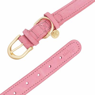 Show full view: Blueberry Pet Soft & Comfy Genuine Leather Adjustable Dog Collar, Pink, Large: 18 to 22-in neck, 1-in wide slide 5 of 7