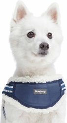 Blueberry Pet Soft & Comfy Multi Color Stripe Fleece Padded Chest Dog Harness, Blue, Small: 16.5 to 21-in chest