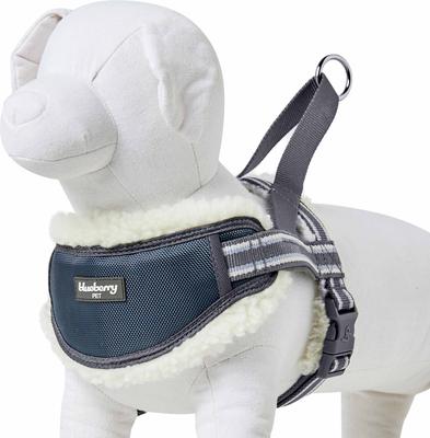 Show full view: Blueberry Pet Soft & Comfy Multi Color Stripe Fleece Padded Chest Dog Harness, Grey, Large: 30 to 38.5-in chest slide 5 of 9