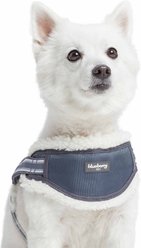 Blueberry Pet Soft & Comfy Multi Color Stripe Fleece Padded Chest Dog Harness, Grey, Medium: 20.5 to 26-in chest