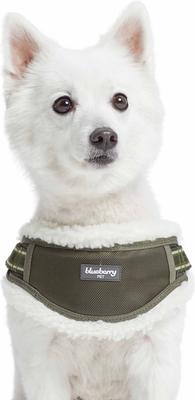 Show full view: Blueberry Pet Soft & Comfy Multi Color Stripe Fleece Padded Chest Dog Harness, Olive Green, Large: 30 to 38.5-in chest slide 1 of 8