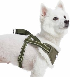 Blueberry Pet Soft & Comfy Multi Color Stripe Fleece Padded Chest Dog Harness, Olive Green, Large: 30 to 38.5-in chest slide 2 of 7