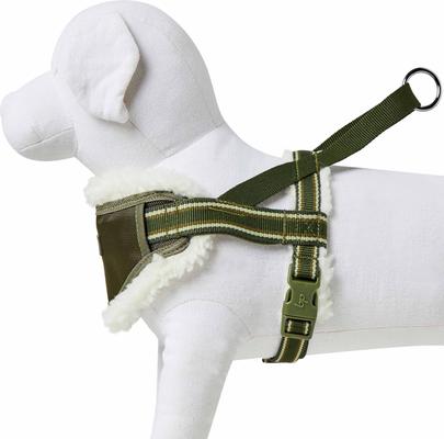 Show full view: Blueberry Pet Soft & Comfy Multi Color Stripe Fleece Padded Chest Dog Harness, Olive Green, Large: 30 to 38.5-in chest slide 5 of 8