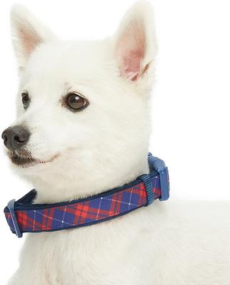 Show full view: Blueberry Pet Soft & Comfy Padded Polyester Dog Collar, Navy Blue & Red Plaid, Medium: 14.5 to 20-in neck, 3/4-in wide slide 5 of 10