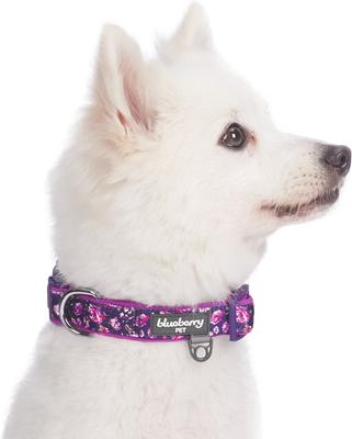 Show full view: Blueberry Pet Soft & Comfy Padded Polyester Dog Collar, Plum Purple, Large: 18 to 26-in neck, 1-in wide slide 3 of 10