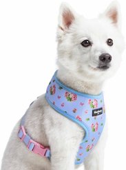 Blueberry Pet Soft & Comfy Spring Scent Inspired Floral Dog Harness Vest, Pastel Blue, Small: 16 to 21-in chest
