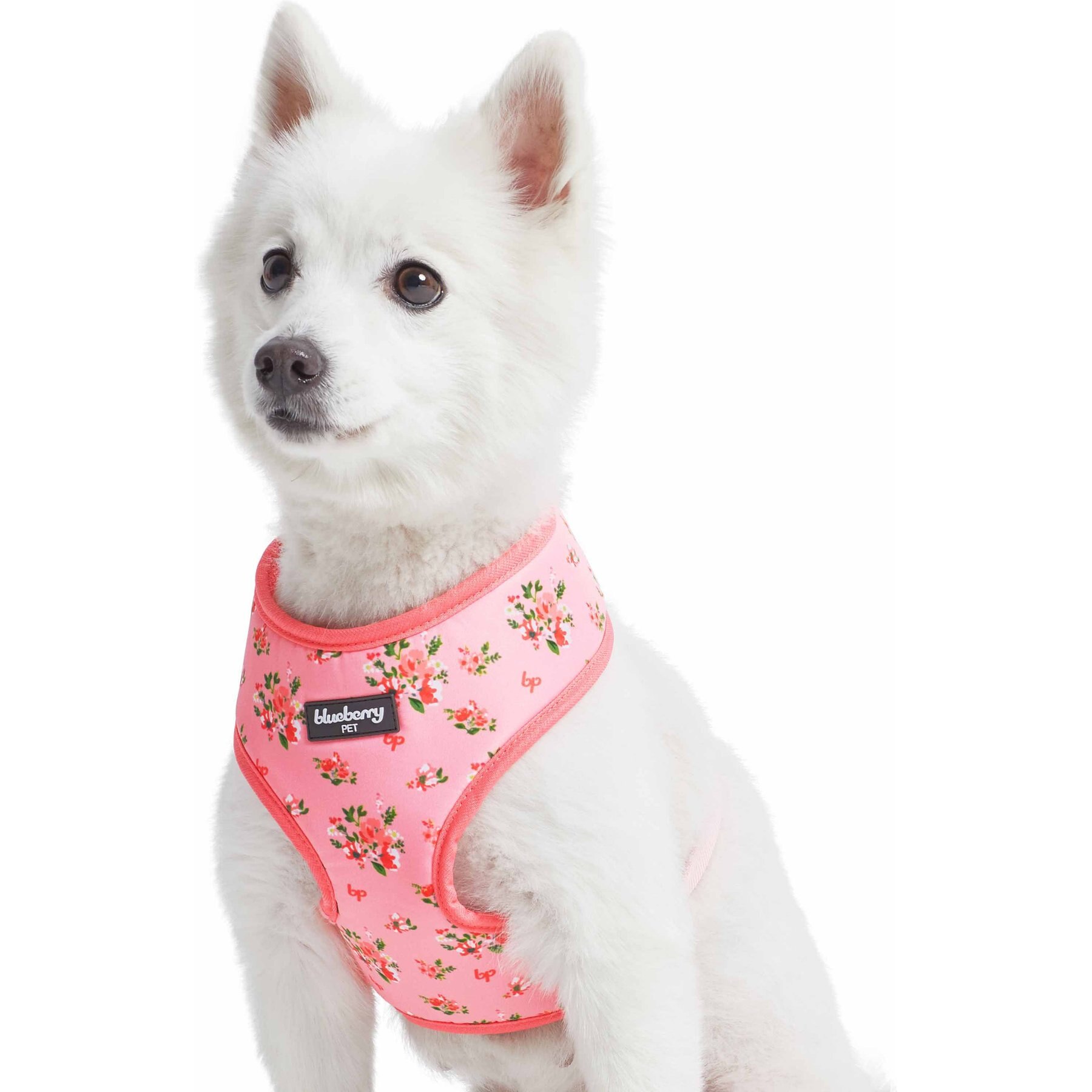Blueberry Pet Soft & Comfy Spring Scent Inspired Floral Dog Harness Vest, Rose Baby Pink, Medium: 19.5 to 26-in chest