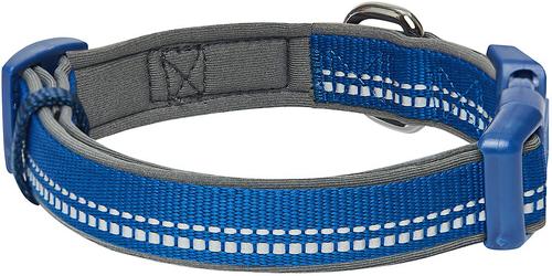 Show full view: Blueberry Pet Soft & Safe 3M Neoprene Padded Adjustable Reflective Dog Collar, Navy, Small: 12 to 16-in neck slide 5 of 8