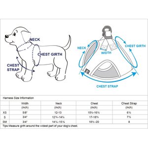 Blueberry Pet Southwestern Tribal Lozenges Service Dog Harness Vest, Navy Blue, Small: 17 to 18.5-in chest