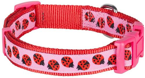 Show full view: Blueberry Pet Spring Prints Nylon Dog Collar, Ladybug, Medium: 14.5 to 20-in neck, 3/4-in wide slide 5 of 9