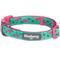 Show in main carousel: Blueberry Pet Spring Prints Nylon Dog Collar, Pink Flamingo on Light Emerald, Large: 18 to 26-in neck, 1-in wide slide 1 of 10