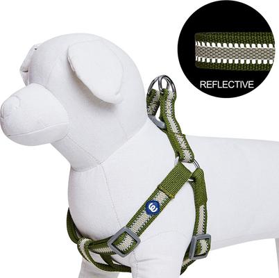 Show full view: Blueberry Pet Step In Reflective Back to Basics Dog Harness, Dark Olive, Medium: 20 to 26-in chest slide 2 of 6