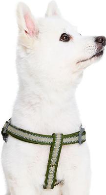 Show full view: Blueberry Pet Step In Reflective Back to Basics Dog Harness, Dark Olive, Small: 16.5 to 21.5-in chest slide 3 of 6