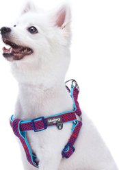 Blueberry Pet Step In Urban Chic Diamond Pattern Padded Dog Harness, Red/ Dark Turquoise, X-Small/Small: 15.5 to 19.5-in chest