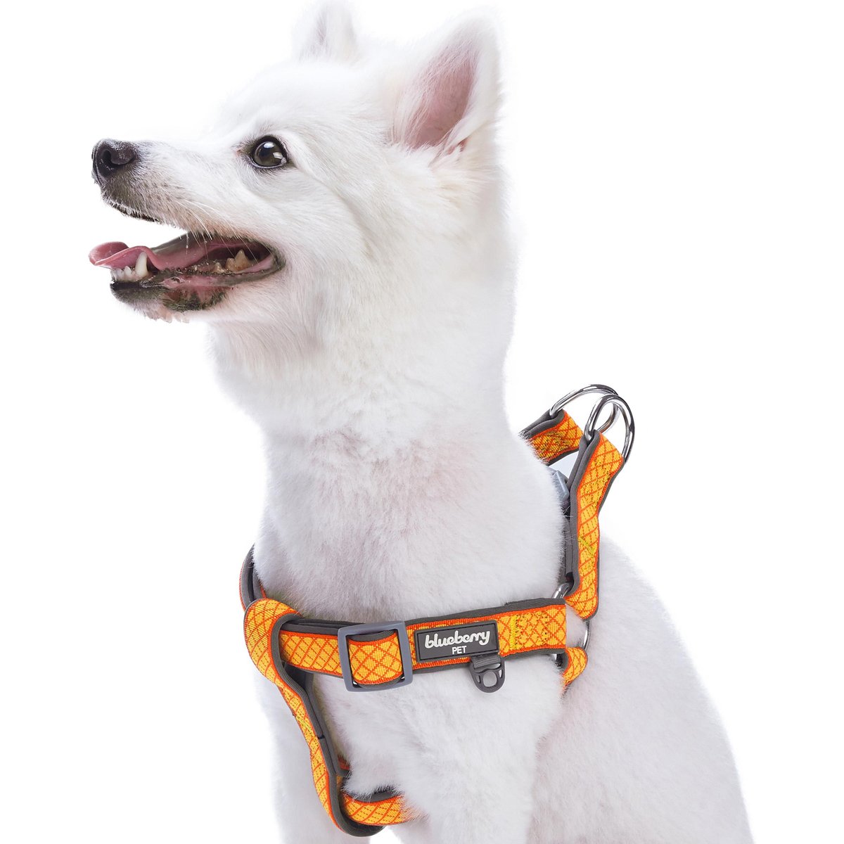 Blueberry Pet Step In Urban Chic Diamond Pattern Padded Dog Harness, Yellow/ Grey, X-Small/Small: 15.5 to 19.5-in chest