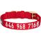 Show in main carousel: Blueberry Pet The Most Coveted Designer Mixed Metallic Thread Personalized Dog Collar, Sparkling True Red, Large: 17 to 20.5-in neck, 1-in wide slide 1 of 7