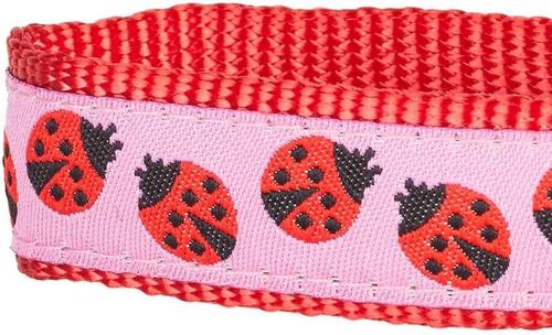 Show full view: Blueberry Pet Webbing Ladybug Designer Personalized Standard Dog Leash, Medium: 5-ft long, 3/4-in wide slide 3 of 5