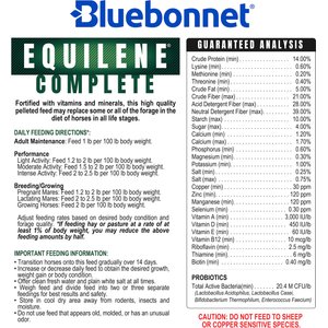 Bluebonnet Feeds Equilene Complete Forage Extender Horse Feed, 50-lb bag
