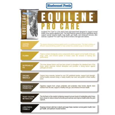 Show full view: Bluebonnet Feeds Equilene Pro Care Pellets Horse Feed, 50-lb bag slide 3 of 6