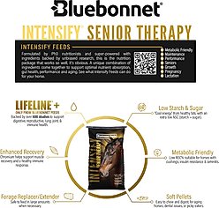 Bluebonnet Feeds Intensify Senior Therapy Low Sugar, Low Starch Senior Horse Feed, 50-lb bag slide 2 of 6