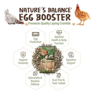Show full view: Bluebonnet Feeds Nature's Balance Egg Booster 16% Protein Crumble Chicken Feed, 50-lb bag slide 3 of 9